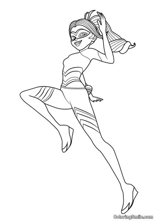 Disegni di Ladybug e Cat Noir da colorare Regina Bee dalla Coccinella - Pagina da Colorare