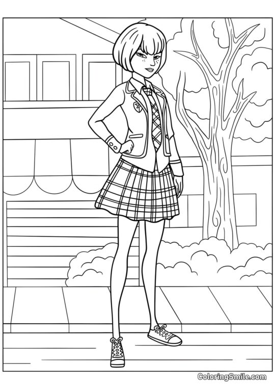 Disegni di Ladybug e Cat Noir da colorare Kagami Tsurugi - Pagina da Colorare