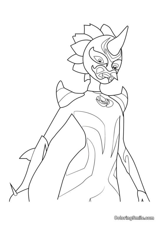 Disegni di Ladybug e Cat Noir da colorare Kagami come Oni-Chan - Pagina da Colorare