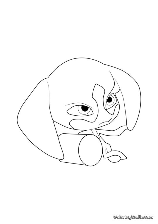 Disegni di Ladybug e Cat Noir da colorare Barkk — Kwami dell’Adorazione - Pagina da Colorare