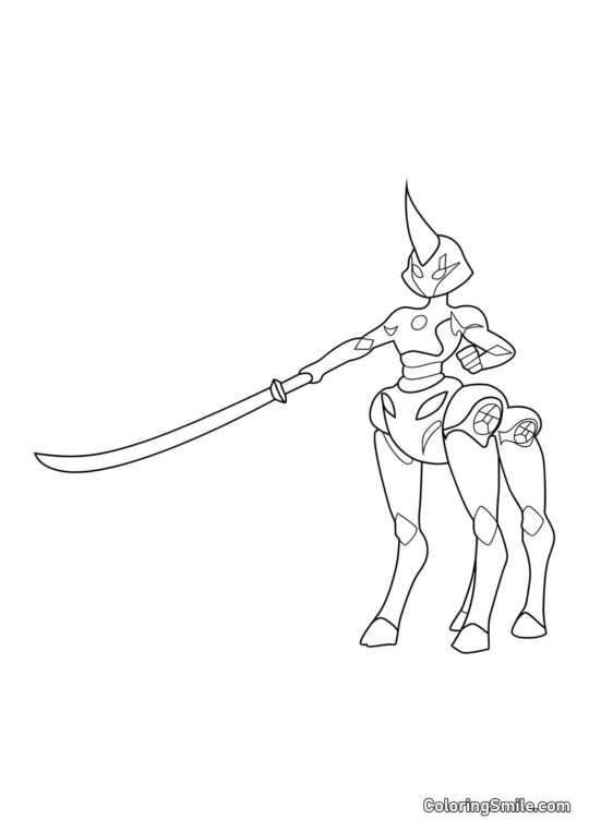 Disegni di Ladybug e Cat Noir da colorare Madre di Kagami come Ikari Gozen - Pagina da Colorare