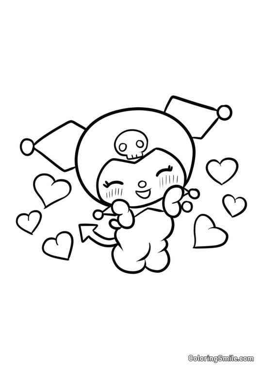 Сором’язливий кролик Куромі - Розмальовка