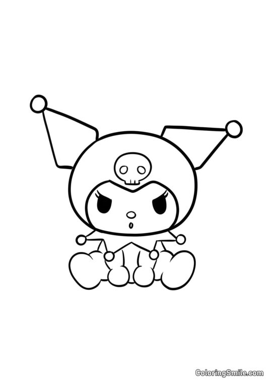 Куромі сидить - Розмальовка