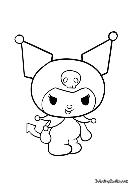 Куромі усміхається - Розмальовка