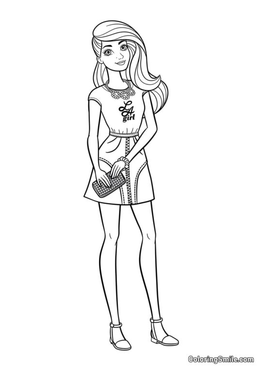 Dibujos de Barbie para colorear Barbie en Los Ángeles - Página para Colorear