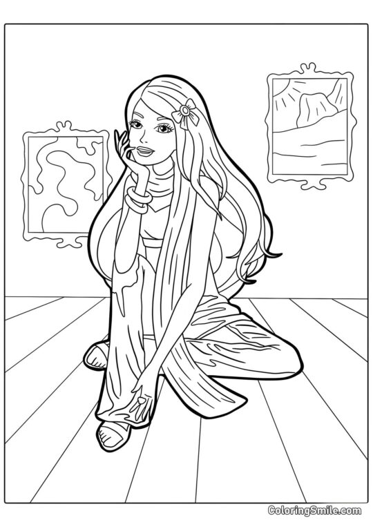 Dibujos de Barbie para colorear Actriz Barbie - Página para Colorear