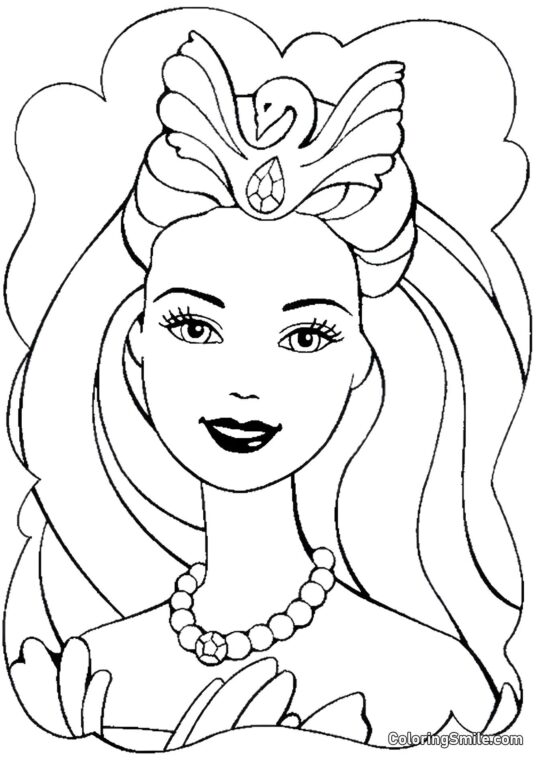 Dibujos de Barbie para colorear Belleza soñadora de Barbie - Página para Colorear