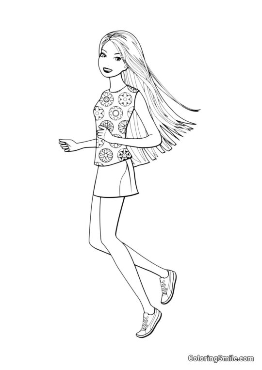 Dibujos de Barbie para colorear Paseo de verano de Barbie - Página para Colorear