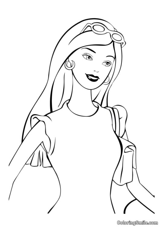 Dibujos de Barbie para colorear Barbie preparándose para una entrevista - Página para Colorear