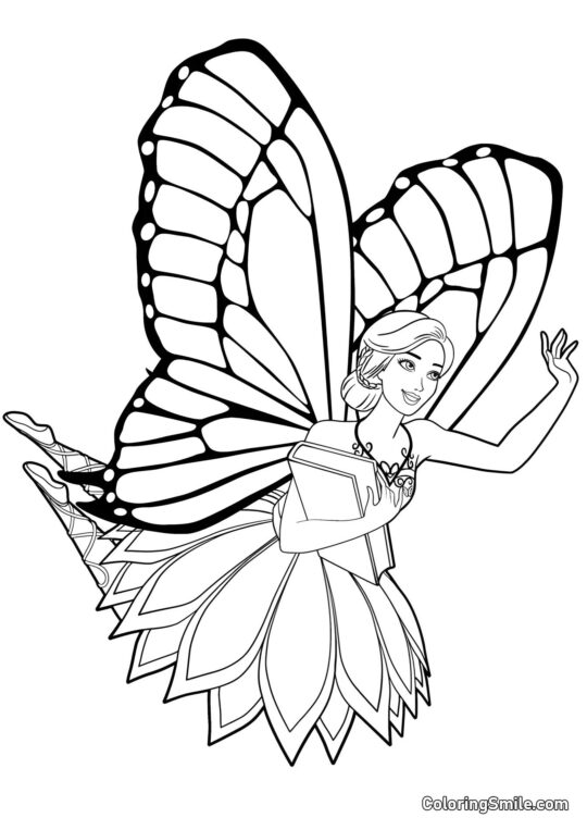 Dibujos de Barbie para colorear Hada Barbie - Página para Colorear