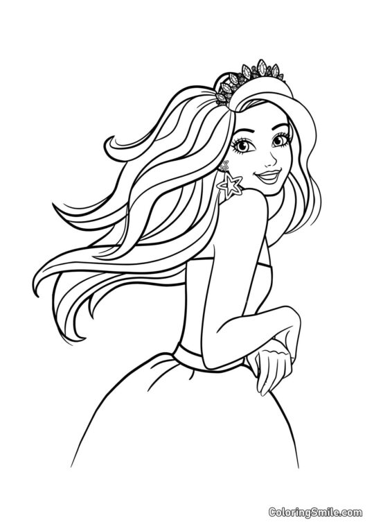 Dibujos de Barbie para colorear Barbie princesa conejo - Página para Colorear