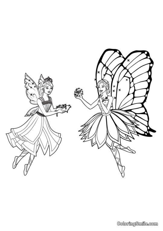 Dibujos de Barbie para colorear Hadas - Página para Colorear