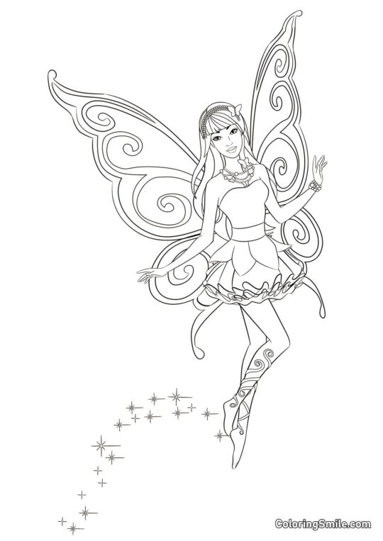 Dibujos de Barbie para colorear Hada Barbie - Página para Colorear