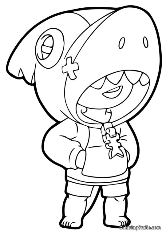 Tubarão Brawl Stars - Página para Colorir