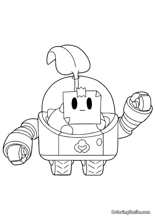 Sprout Brawl Stars - Página para Colorir