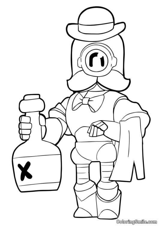 Barley Mágico Brawl Stars - Página para Colorir