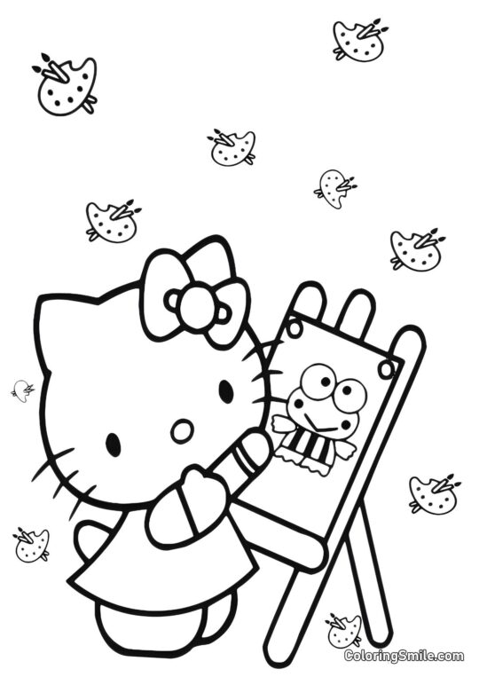 Artystka Kitty - Kolorowanka