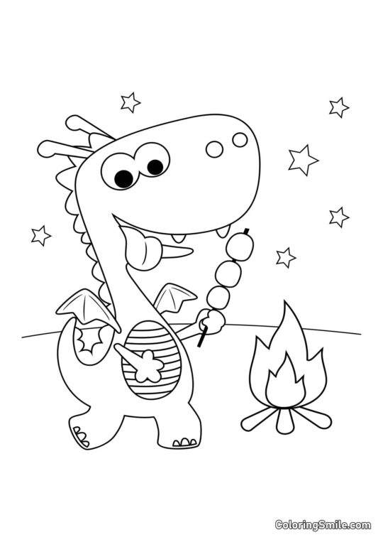 Drak na túře - Omalovánka