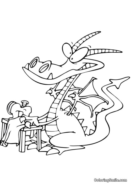 Užitečný drak - Omalovánka