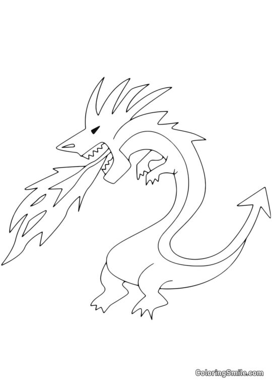 Plamenný drak - Omalovánka