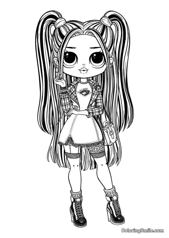 LOL OMG Dibujos para colorear LOL OMG Chica Alternativa - Página para Colorear
