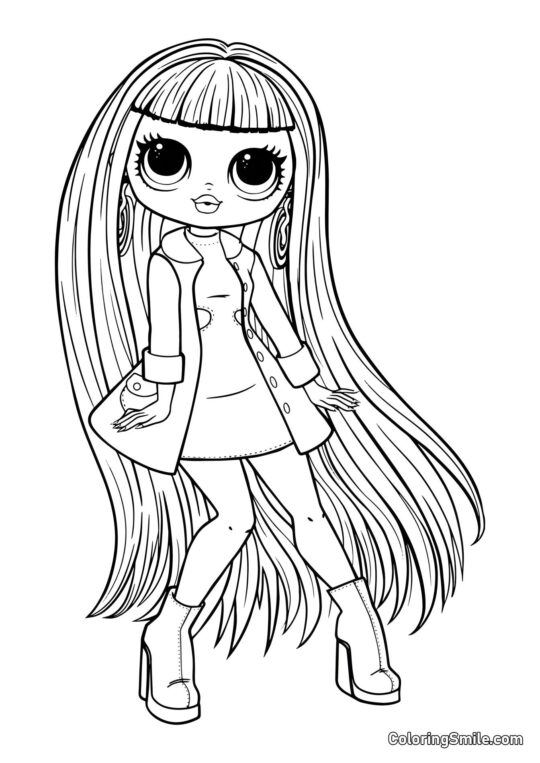 LOL OMG Dibujos para colorear Babe Groovy LOL OMG Neon - Página para Colorear