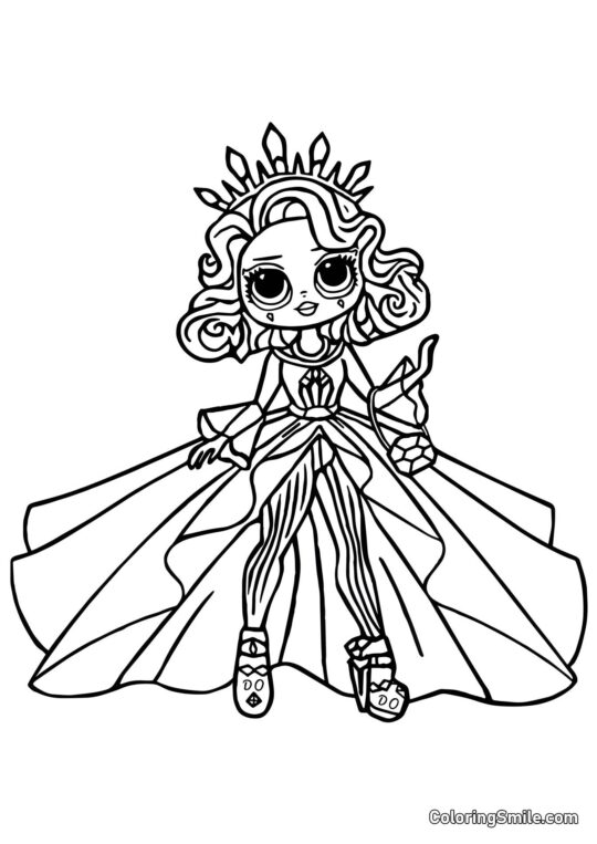 LOL OMG Dibujos para colorear LOL OMG Reina de Cristal - Página para Colorear