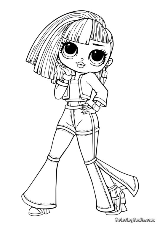 LOL OMG Dibujos para colorear Ángeles LOL OMG Luces - Página para Colorear