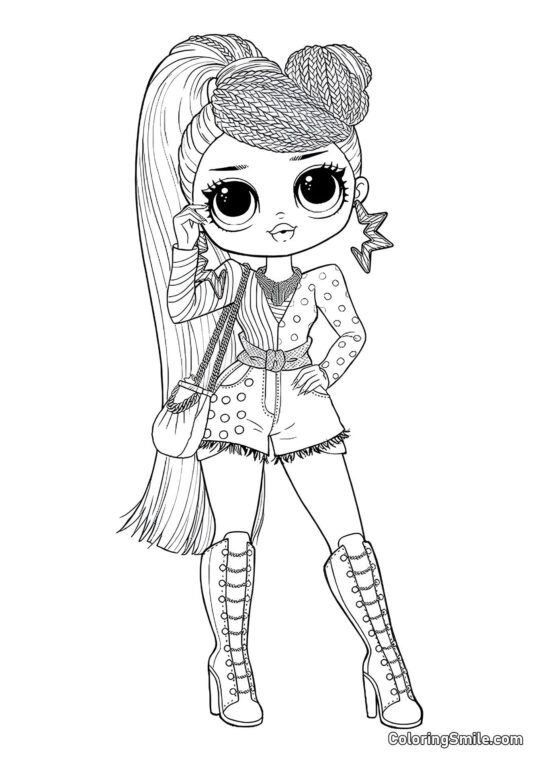 LOL OMG Dibujos para colorear LOL OMG Señorita Independencia - Página para Colorear