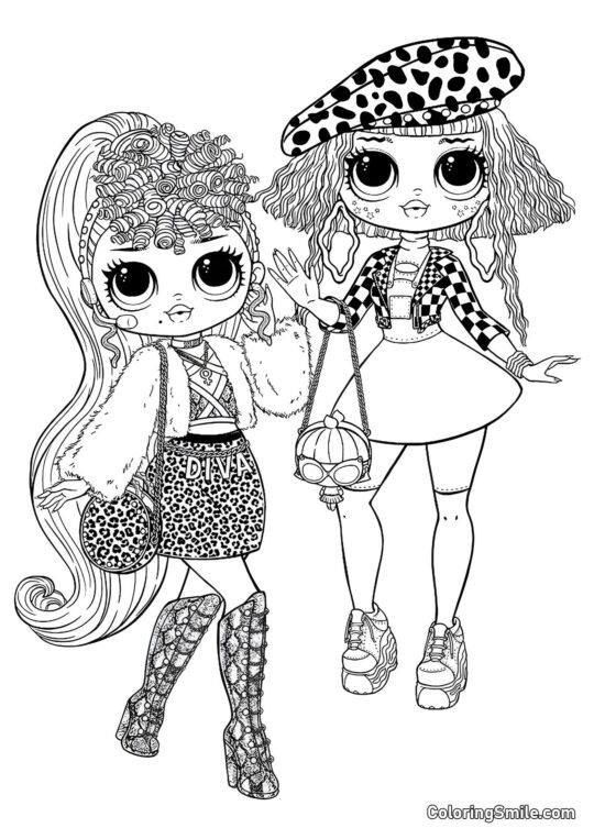 LOL OMG Dibujos para colorear LOL OMG Leones Sociales - Página para Colorear