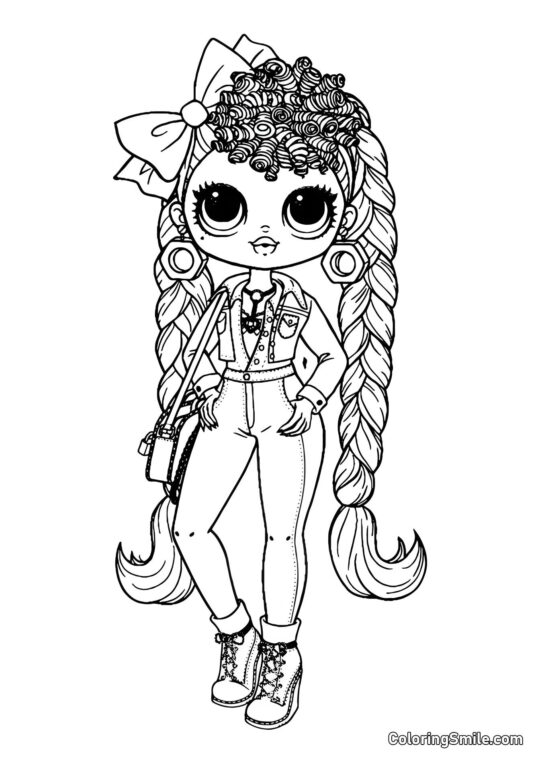 LOL OMG Dibujos para colorear LOL OMG B.B. Inquieta - Página para Colorear