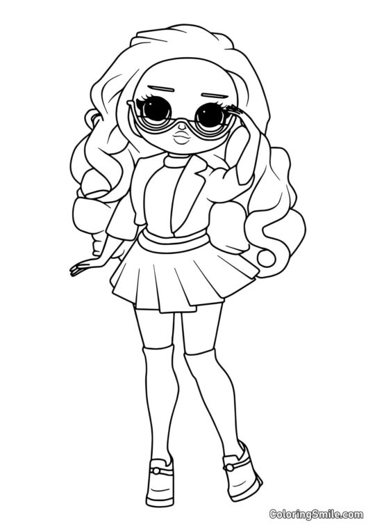 LOL OMG Dibujos para colorear LOL OMG Reportera Escolar - Página para Colorear