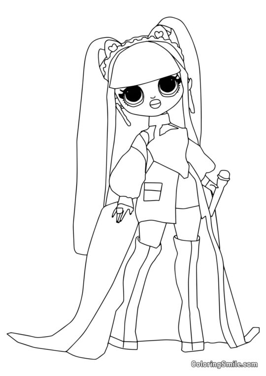 LOL OMG Dibujos para colorear LOL OMG Kitty K - Página para Colorear