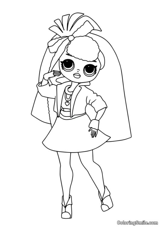 LOL OMG Dibujos para colorear Pop B.B. LOL OMG Remix - Página para Colorear