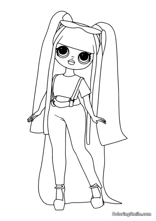 LOL OMG Dibujos para colorear Kitty K LOL OMG Remix - Página para Colorear