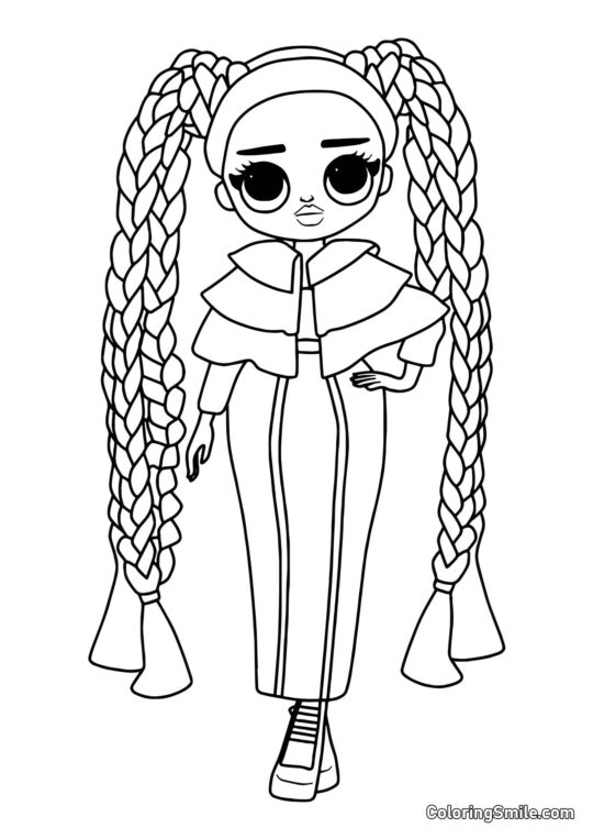 LOL OMG Dibujos para colorear LOL OMG Hermana Mayor Brillante - Página para Colorear