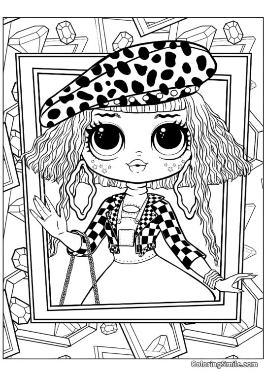 LOL OMG Dibujos para colorear LOL OMG Neonlicious en Marco - Página para Colorear