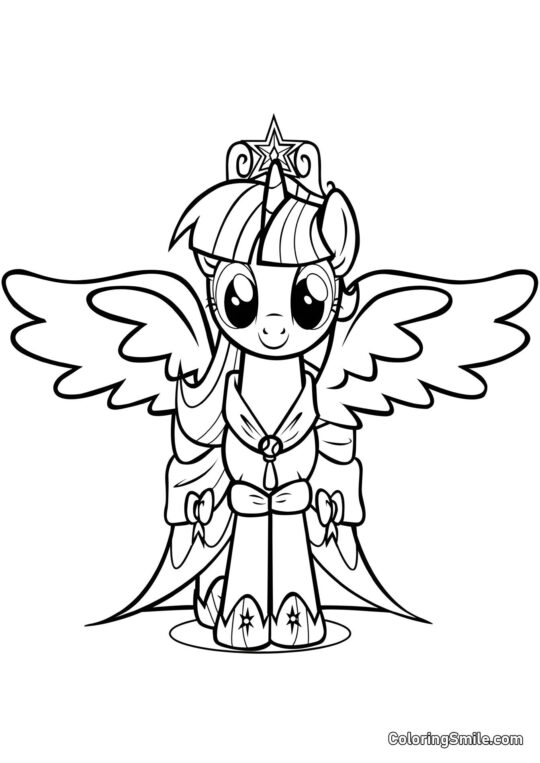 Princezna Jiskra - Omalovánka