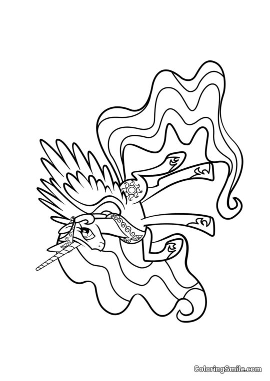 Princezna Celestia z My Little Pony - Omalovánka