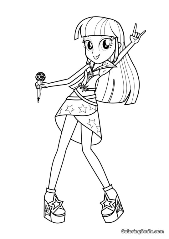 Twilight Sparkle z Equestrie - Omalovánka