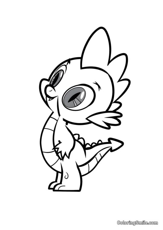 Spike z My Little Pony - Omalovánka