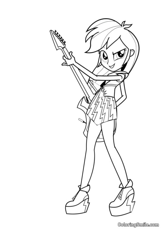 Rainbow Dash z Equestrie - Omalovánka