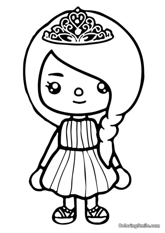 Toca Boca Elsa - Farvelægningsside