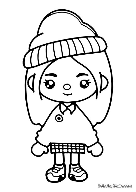 Toca Boca yngre søster til skønheden - Farvelægningsside