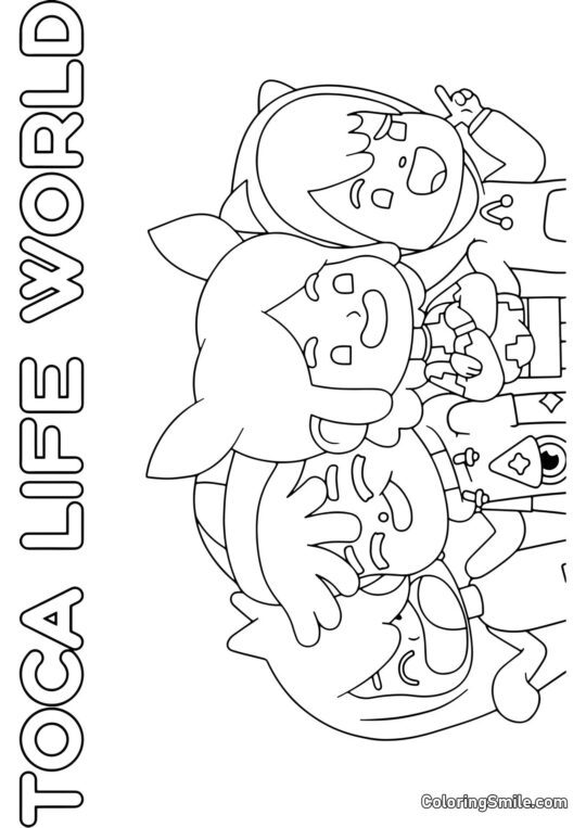 Toca Boca Liv Verden - Farvelægningsside