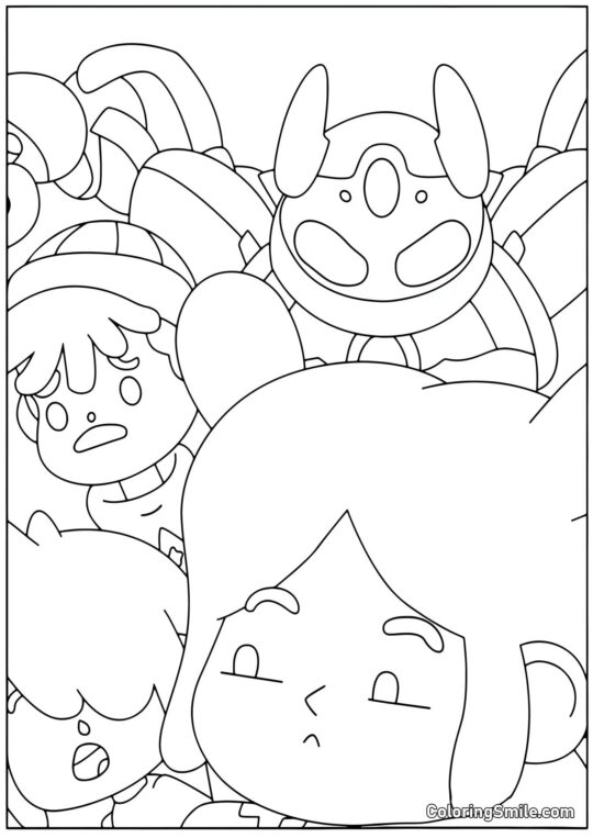 Toca Boca dreng, pige og robot - Farvelægningsside