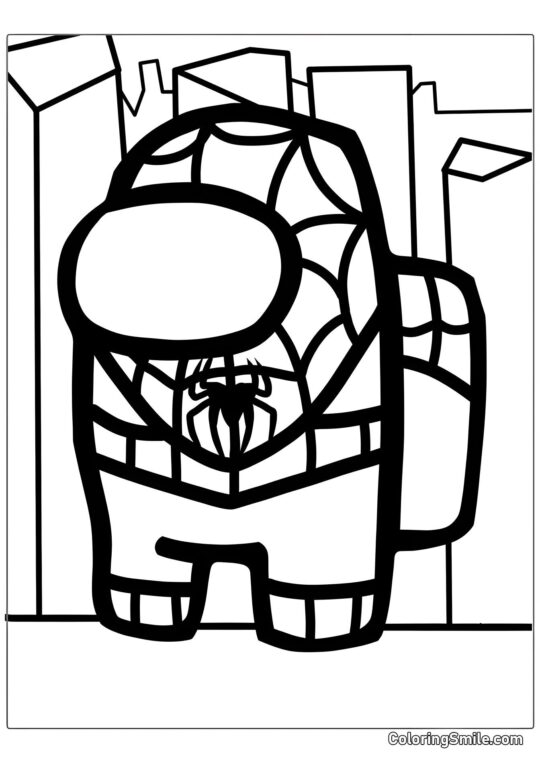 Kolorowanki Spider-Mana Spider-Man Among Us - Kolorowanka