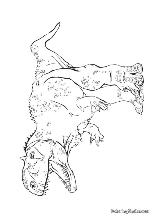 Kolorowanki Dinozaurów Rajasaurus - Kolorowanka