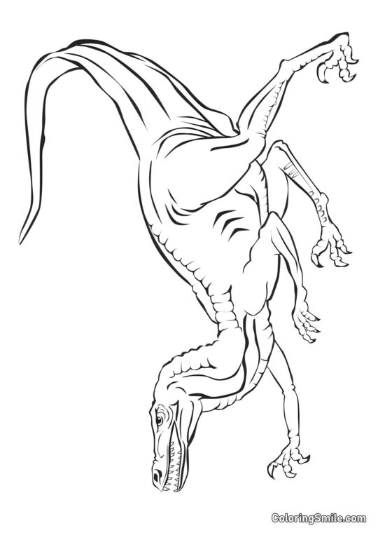 Kolorowanki Dinozaurów Wielki Gady na Polowaniu - Kolorowanka