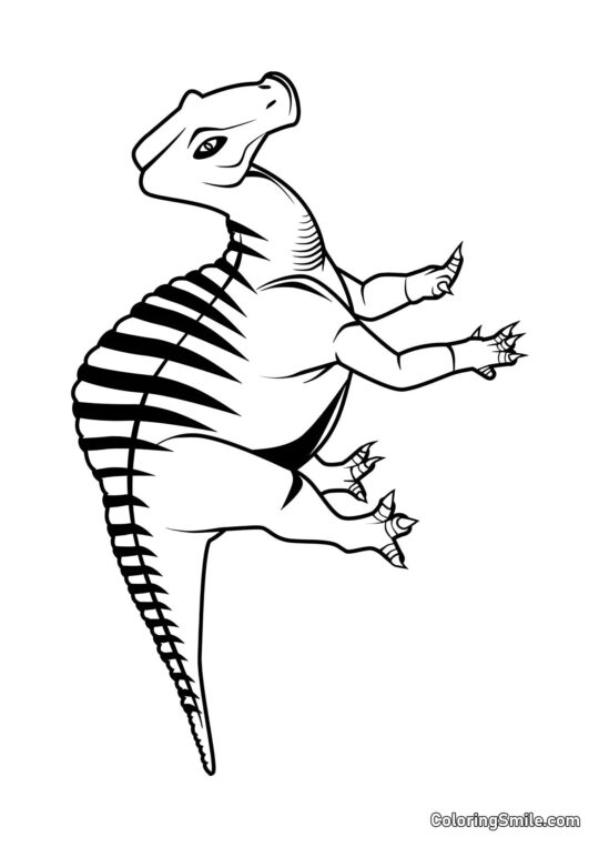 Kolorowanki Dinozaurów Ouranozaur - Kolorowanka